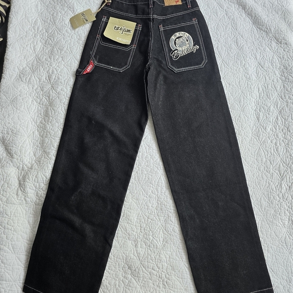 Exco Boys Vintage Y2K Embroidered Bulldog Jeans - Picture 2 of 16